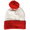 Beechfield B451 Snowstar Two-Tone Beanie - Off White/Bright Red