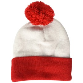 Beechfield B451 Snowstar Two-Tone Beanie - Off White/Bright Red