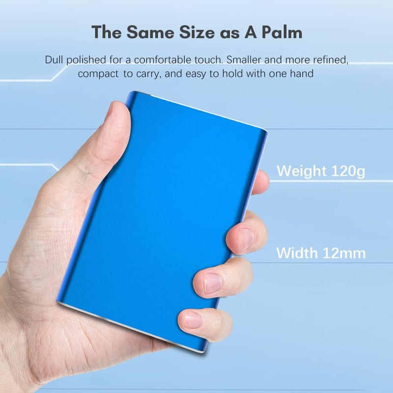 1TB USB3.0 Portable Hard Drive 2.5 Inch Metal External HDD
