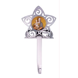 Pewter Swirl Star Photo Frame Christmas Stocking Holder MADE in USA