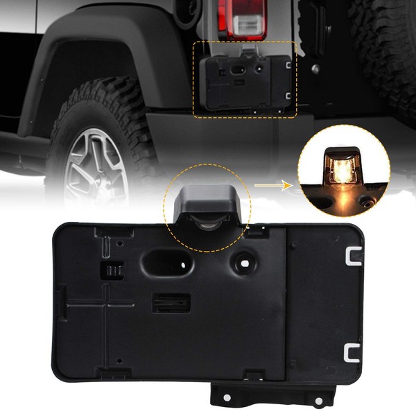 JeCar Fit for JK License Plate Holder Frame with Light