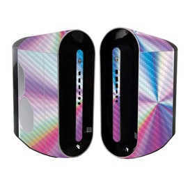 MightySkins Carbon Fiber Skin Compatible with Alienware Aurora R11 Gaming Desktop - Rainbow Zoom | Protective, Durable Textured Carbon Fiber Finish | Easy to Apply and Change Styles | Made in The USA