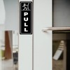 PreZiouz 2 Set Vertical Push Pull Door Signs, 2" x