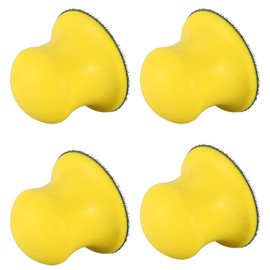 Docache Pack of 4 2 inch hook and loop hand sanding block polishing, hand sanding block, comfortable grip, dust-free hand sanding block for polishing wood for household cleaning