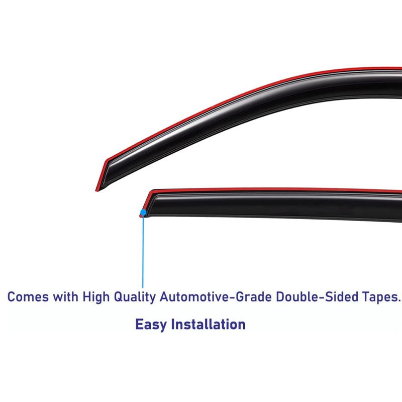 Lightronic Extra Durable Clip-on in-Channel Auto Vent Window Visor, Fits
