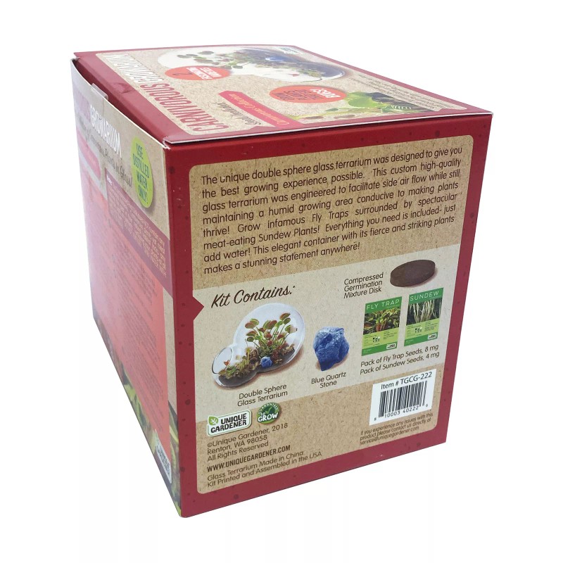 Unique Gardener New - Unique Gardener Double Sphere Glass Terrarium