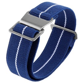 Onthelevel French Troops - Bolsa de paracaídas para correa elástica de nailon de 18 mm, 20 mm, 22 mm, blanco, plateado, 20mmm, Militar, Ejército