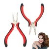 2 Pcs Hair Extensions Pliers, Non-Slip Handles Hair Extension Clamp