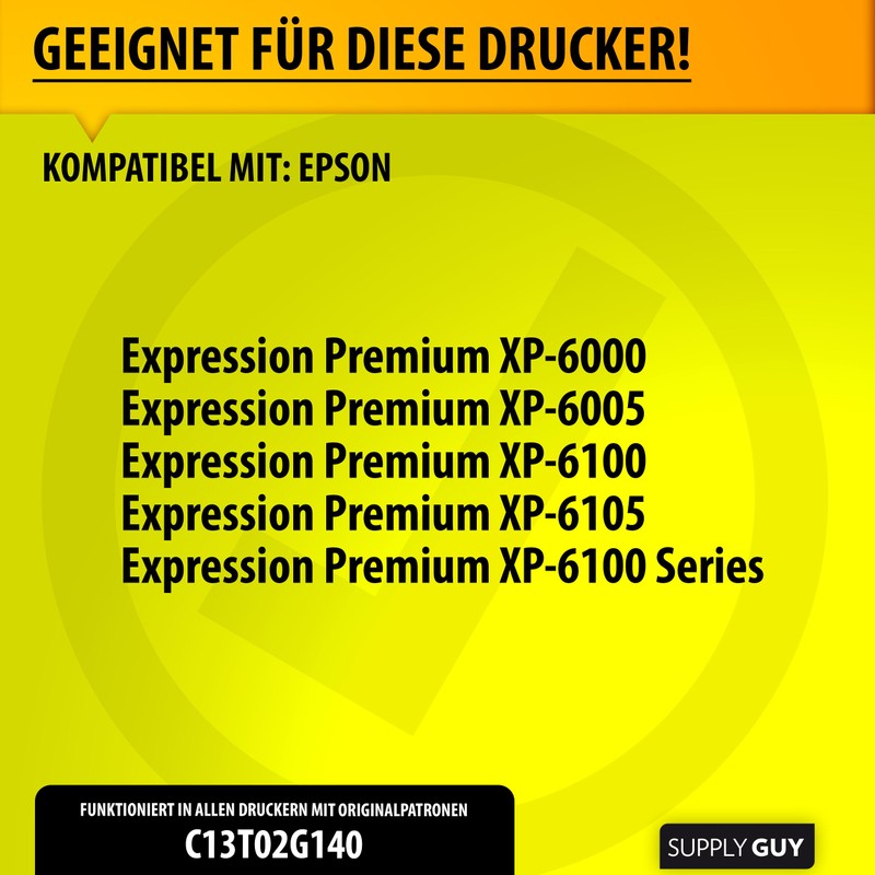 Supply Guy XL Printer Cartridges Compatible with Epson 202 202XL
