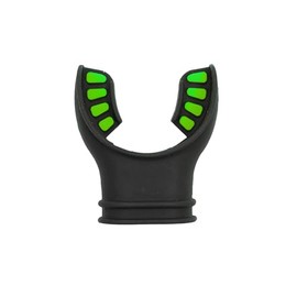 Scuba Choice Ultra Black Silicone Mouthpiece with Regulator Tie - Comfortable, Durable, Compatible - Fits Most Regulators & Snorkels for Diving and Snorkeling (Green)