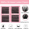 GGOKOK Lash Clusters Wispy Eyelash Clusters 384pcs 10-16mm Cluster Eyelash