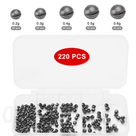 HENGBIRD 220 Pieces Fishing Lead, Lead Shot Fishing Lead Set Fishing Lead Shot Fishing Removable Lead Weight Scrap Lead Fishing for Stabilisation Fishing Line and Bait