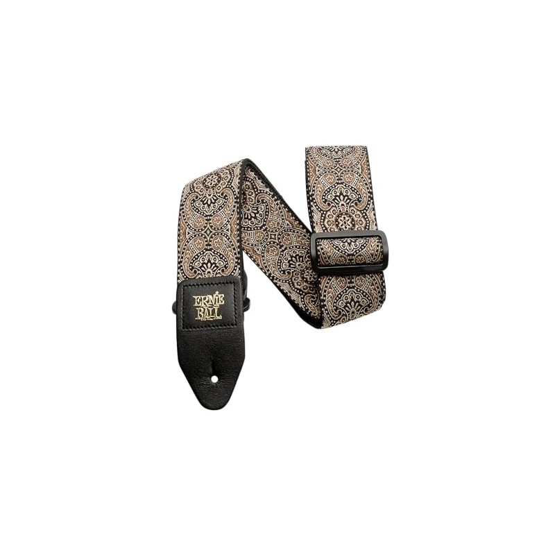Ernie Ball Jacquard Guitar Strap - Gold & Black Paisley