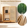 Jueraori WiFi Router Storage Cabinet with Adjustable Shelves, 2-Tier Bamboo