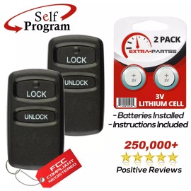 Extra-Partss 2 Remote Key Fob 2btn for 2000 2001 Mitsubishi Eclipse