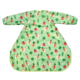 Bibetta Wipeezee Premium Baby Weaning Bibs With Sleeves For 6 month+, Waterproof Coverall Bibs for Baby, Toddler, Boy, Girl | UK Design Eco Friendly & Durable Wipeable Bib for Highchair Baby Feeding