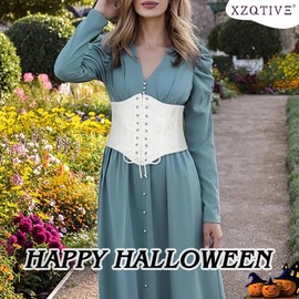 XZQTIVE Womens Corset Belt Elastic Waist Belt Lace-up Cinch Belt Pirate Corset Belt Renaissance for Costume