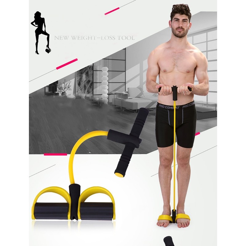 Itian Home Fitness Resistance Bands Foot Pedal Exerciser Bodybuilding Expander
