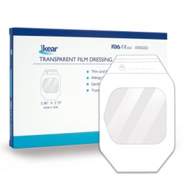 2.3"x2.75"-100 Individual Packages Transparent Sterile Waterproof Film Dressings for Wound Cover - Medical Grade - Clear Adhesive Skin Bandages for IV Shield, Tattoo Aftercare (TP，2.3" x2.7"-100PCS)