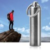 Wakects Waterproof Stainless Steel Pill Box, Pill Holder Keyring for