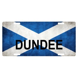 Fast Service Designs Scotland Flag Car License Plate Saint Andrew's Cross Sign Emblem Dundee