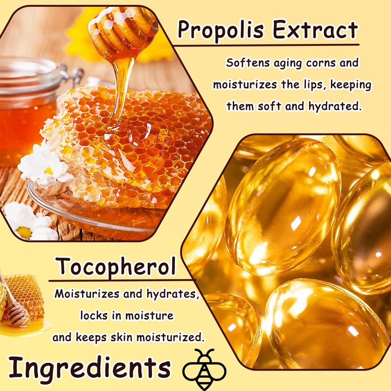 Bee Lip Balm Honey Pot,Moisturizing Honey Pot Overnight Lip Balm