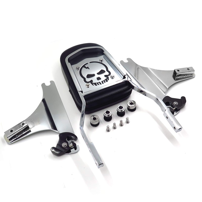 HTTMT MT501-006+SS001-SA Quick Detachable Sissy Bar Passenger Backrest for H-D