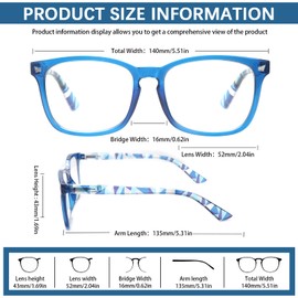 BONCAMOR Progressive Multifocus Reading Glasses for Men and Women 4 Pack Computer Blue Light Blocking Multifocus Readers (4 Mix, 1, Diopters)