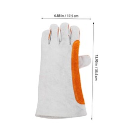 DOITOOL 1pair Welding Gloves for Men and Women Heat Resistant Welding Accessories Comfortable Fit Full Wrist Coverage for Safety and