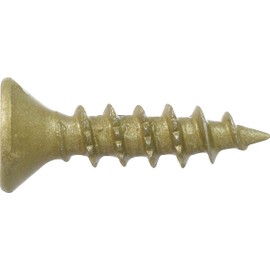 Power Pro Premium One Multi-Material Flat Head Screws, Epoxy Coated Steel, Fasten in Wood, Metal, Concrete, Drywall and Plastic, Bronze, #6 x 5/8 inch, Box of 50 Screws