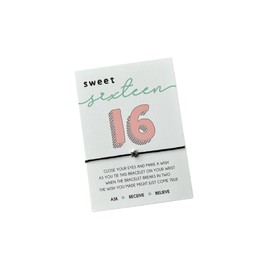Sweet 16 gift | 16th birthday wish bracelet | Gift for 16th birthday | 16th birthday gift | Sweet sixteen