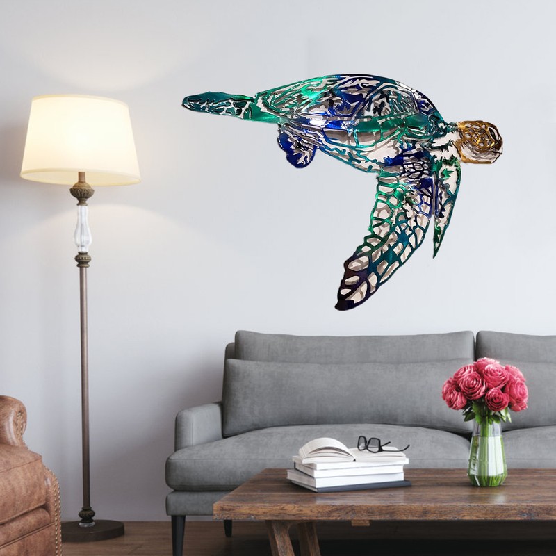 Metal Art Sailfish Sea Turtle Jellyfish Interior Decoration Crafts Wall