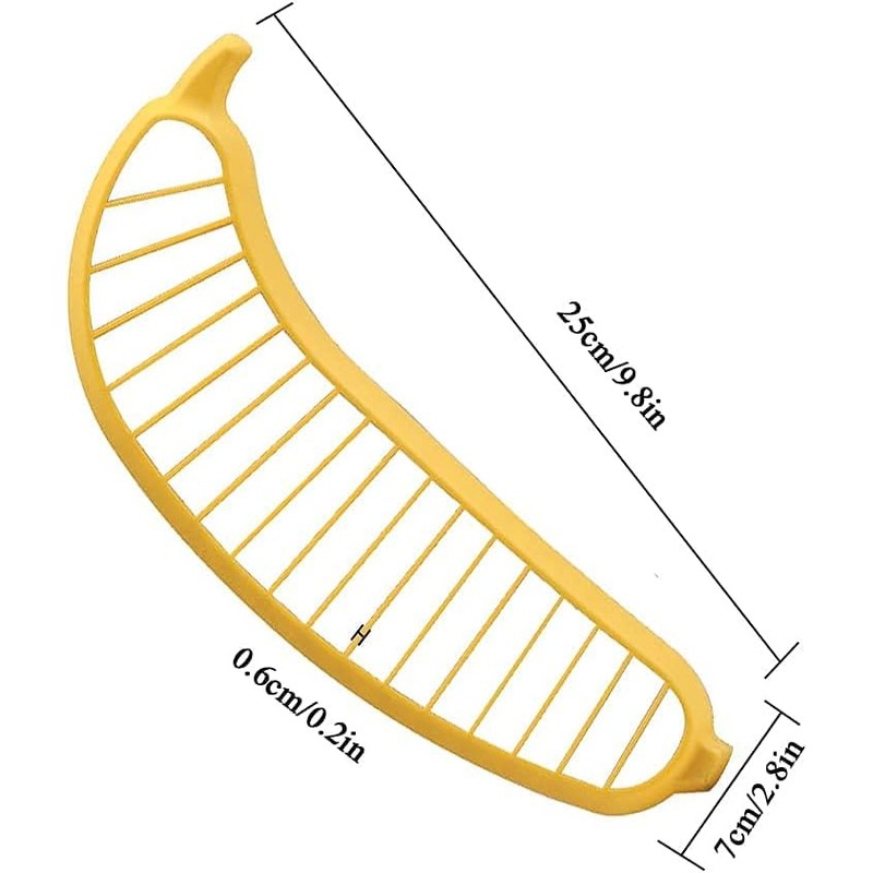2-Pack... Banana Slicer Kitchen Tool, Plastic Fruit Cutter, Fruit Cutter,