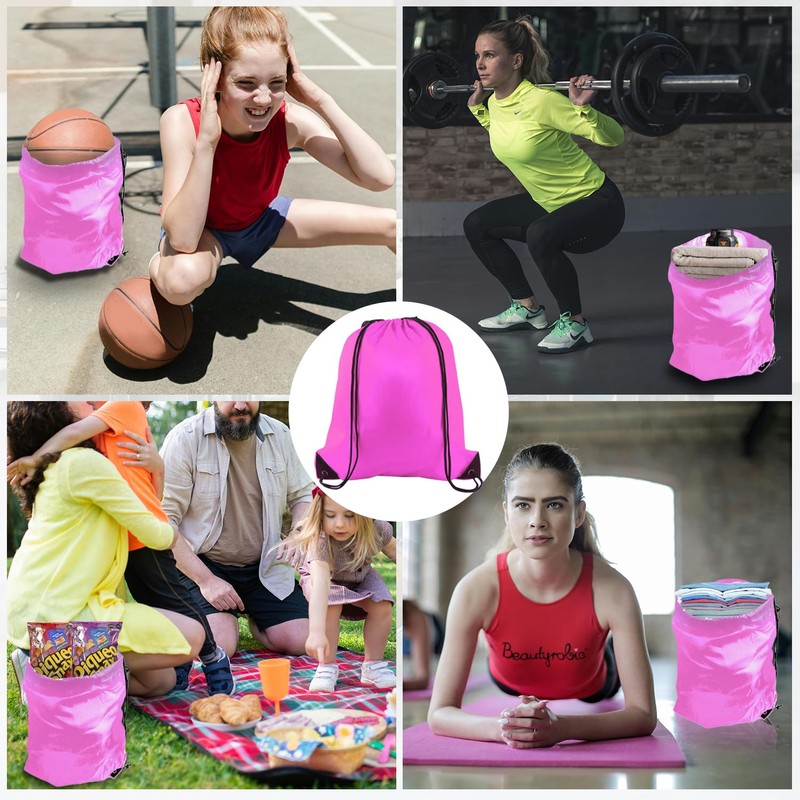 LOSYHU 20 Pack Drawstring Bags String Backpack Bulk Sack Cinch
