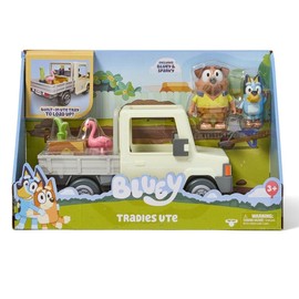 Bluey Tradies Ute with Bluey and Sparky Figures