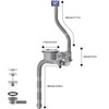 QruiLanTu Single Bowl Kitchen Sink Drain Kit Space Saving Sink