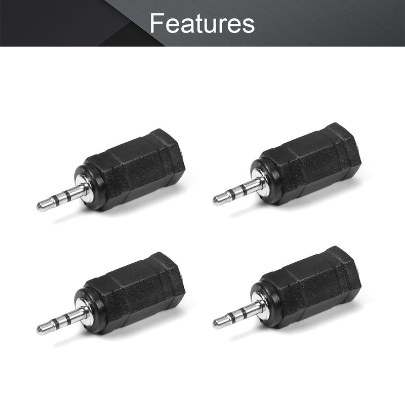 Fielect 2.5mm Male to 3.5mm Female Stereo Audio Jack Adapter