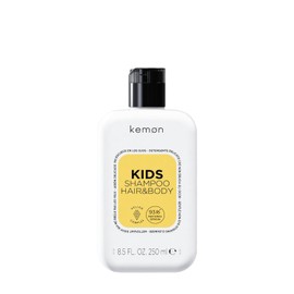 Kemon - Kids Gentle Cleansing Shampoo Hair & Body for Children, Suitable from 3 Years, Ideal for Sensitive Skin, Does Not Burn Eyes, 250 ml