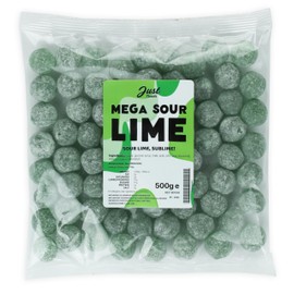 Just Treats Mega Sour Lime 500g Share Bag