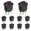 VEXUNGA Rocker Switch Illuminated Round Switch 6A 250V AC 10A