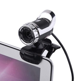 Goshyda USB 2.0 Webcam with MIC, 12 m Pixels Clip-on Webcam Webcam HD 360° Rotating Stand Built-in Microphone for PC (Splitter)