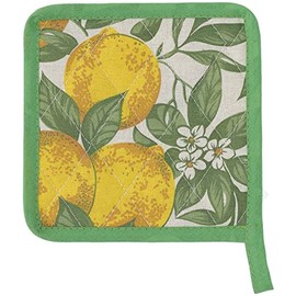 Casatessile Kitchen Pot 18 x 18 cm Lemon Washable Pot Holder for Kitchen Pot Holder Cotton Oven