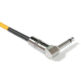 ExcelValley - 1 Piece - Guitar Instrument Mono Patch Cables Lead 6.35mm 1/4" Straight/Angled [Orange | 300 cm - 118.11"]