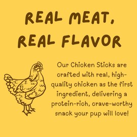 Real Meat Sticks for Dogs Individually Wrapped Dog Treats, Dog Jerky Sticks