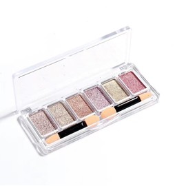 Chrome Nail Powder,Holographic Metallic Mirror Effect Chrome Powder For Nails Pink Gold Silver Metallic Mirror Nail Chrome Powder with 2Pcs Eyeshadow Sticks DIY Nail Art Supplies 6 Colors