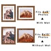 SNXJWA Brown 8x10 Picture Frame with Mat for 6x8 Display,