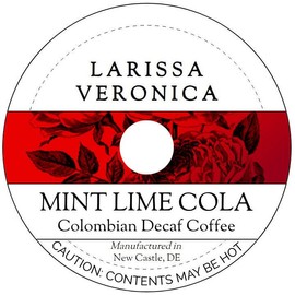 Mint Lime Cola Colombian Decaf Coffee (Single Serve K-Cup Pods) (Gourmet, Naturally Flavored, Whole Coffee Beans) (12 pods, ZIN: 578044)