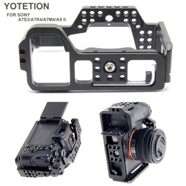 Camera Cage, High Performance Aluminum Hollow Rabbit Cage Camera Stabilizer Unit with Cold Shoe Bracket for Sony A7R3 M3 DSLR Mirrorless A7R2M2 Camera Expansion Frame (M4)