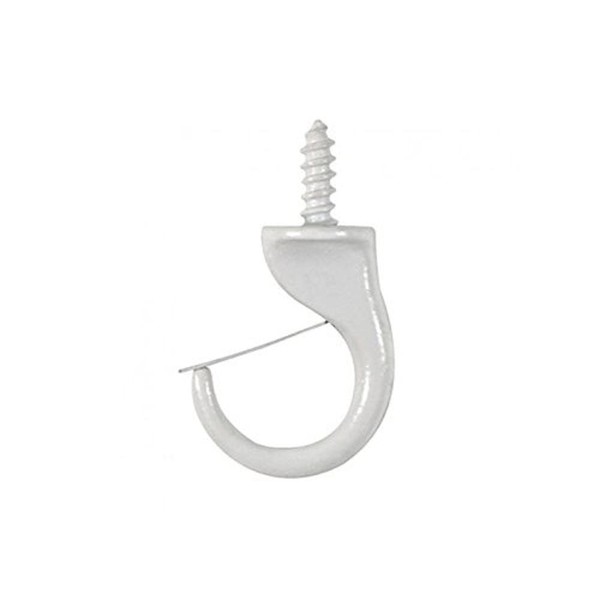 Merriway BH05606 (4 Pcs) Safety Type Cup Hook, White 32mm