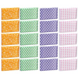PerKoop 100 Pack Pocket Tissues Travel Slim Packs Small Facial Tissues Wallet Size Toilet Paper for Travel Guest Wedding Supplies, 4 Styles (Irregular Style)